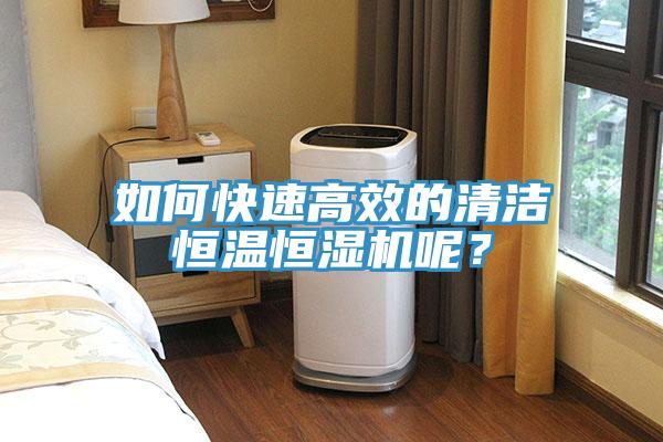 如何快速高效的清洁恒温恒湿机呢？