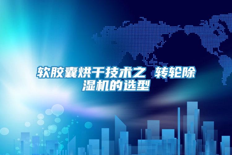软胶囊烘干技术之 转轮免费看操逼软件的选型