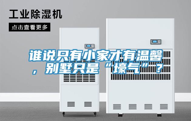 谁说只有小家才有温馨，别墅只是“壕气”？