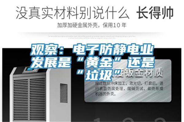 观察：电子防静电业发展是“黄金”还是“垃圾”