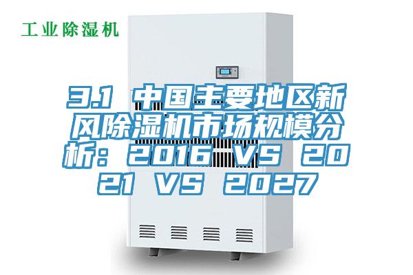 3.1 中国主要地区新风免费看操逼软件市场规模分析：2016 VS 2021 VS 2027