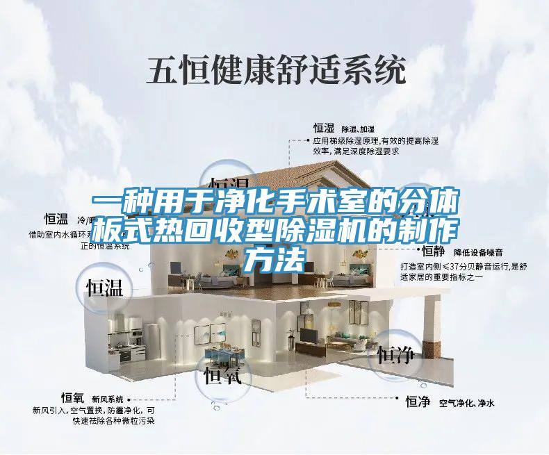 一种用于净化手术室的分体板式热回收型免费看操逼软件的制作方法