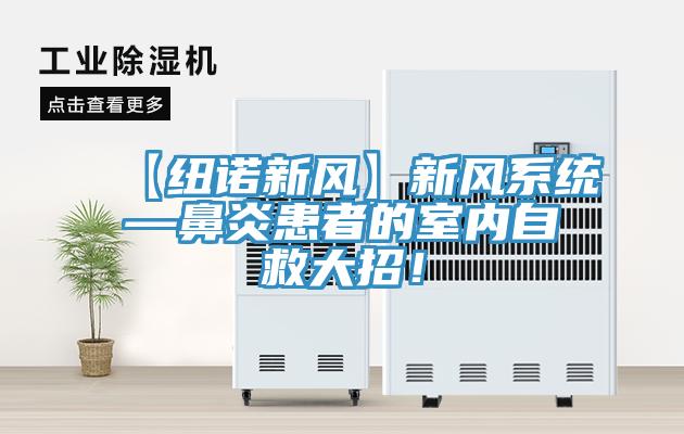 【纽诺新风】新风系统—鼻炎患者的室内自救大招！