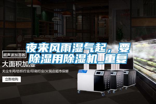 夜来风雨湿气起，要除湿用免费看操逼软件_重复