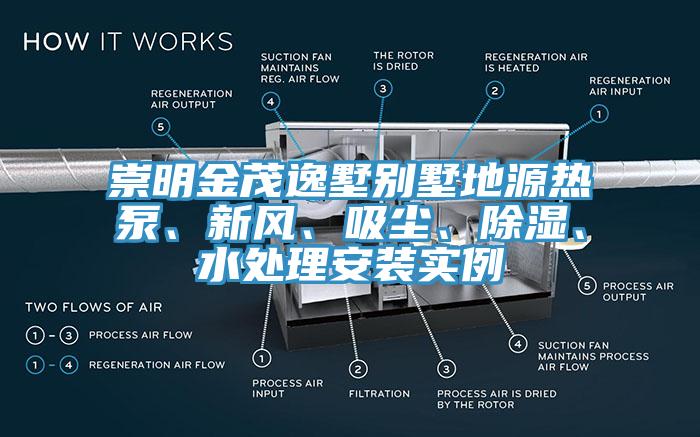 崇明金茂逸墅别墅地源热泵、新风、吸尘、除湿、水处理安装实例