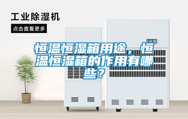恒温恒湿箱用途，恒温恒湿箱的作用有哪些？
