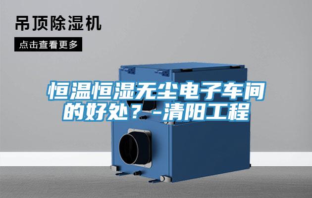 恒温恒湿无尘电子车间的好处？-清阳工程