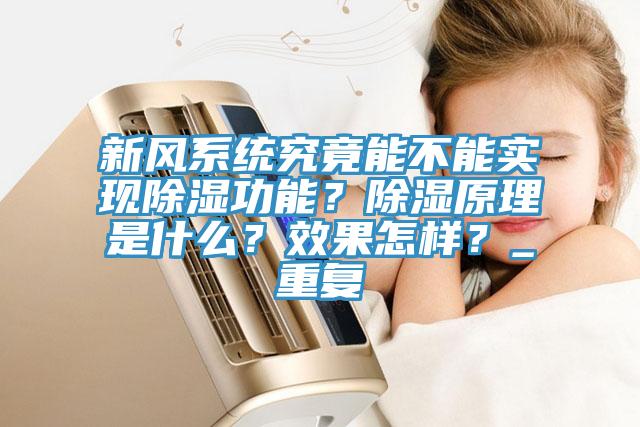 新风系统究竟能不能实现除湿功能？除湿原理是什么？效果怎样？_重复