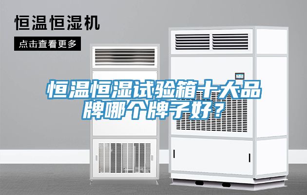 恒温恒湿试验箱十大品牌哪个牌子好？