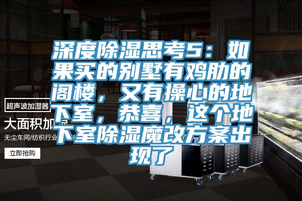深度除湿思考5：如果买的别墅有鸡肋的阁楼，又有操心的地下室，恭喜，这个地下室除湿魔改方案出现了
