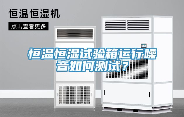 恒温恒湿试验箱运行噪音如何测试？
